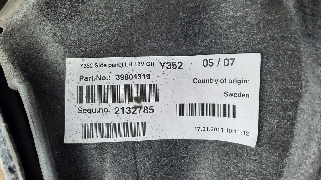 фото №11, Оббивка багажника ліва volvo v60 10-18r