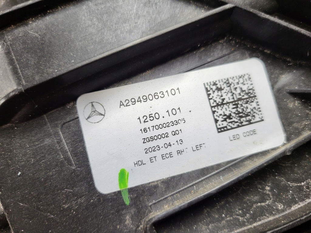 Mercedes eqe w294 лампа led performance перед передня ліва a2949063101 Київ