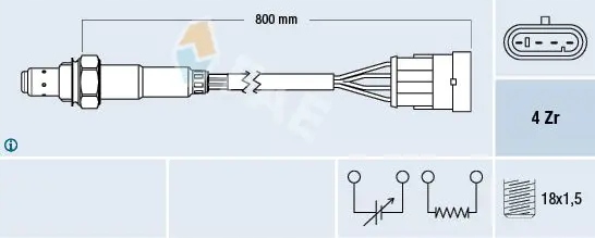 фото №15, Датчик лямбда-зонд fae 46823880 46447841 46555846 824010
