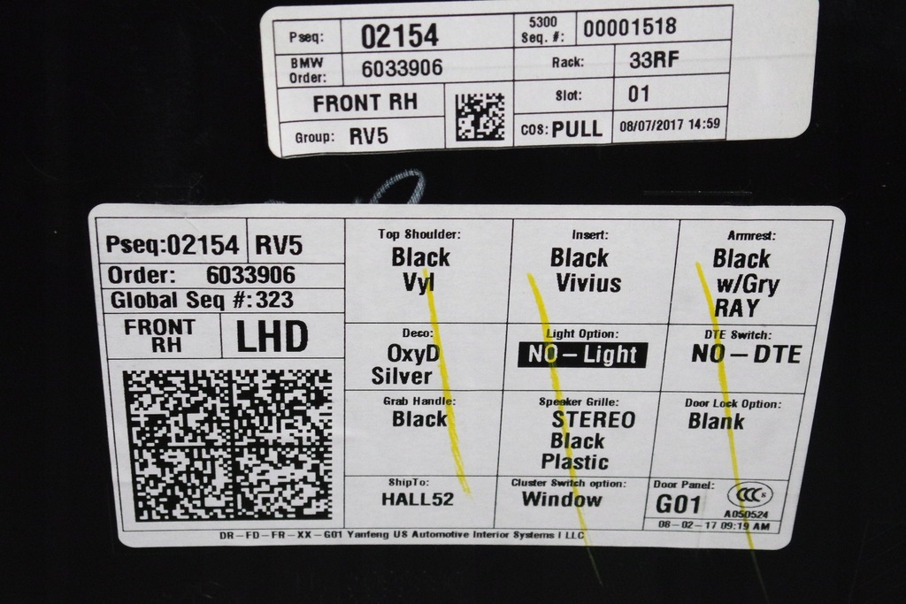 фото №14, Правый обшивка обивка дверь перед bmw g01 x3