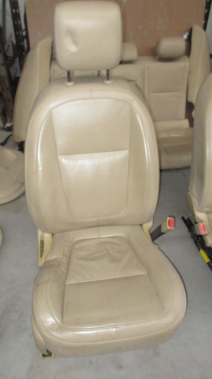 фото №6, Jaguar xf x250 сидіння лівий передній перед заднє сидіння правий бежеві шкіра комплект