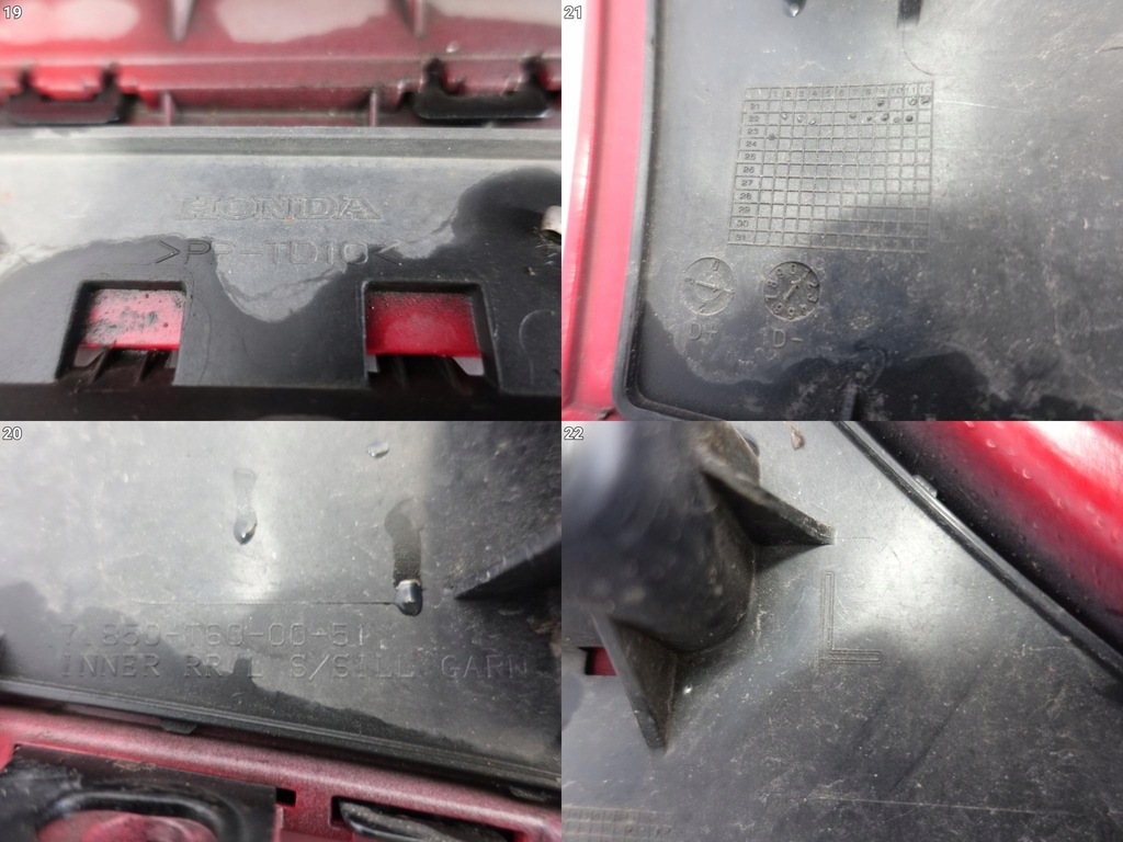 фото №14, Honda civic xi 11 fl5 type r 22- порог левый молдинг накладка защита