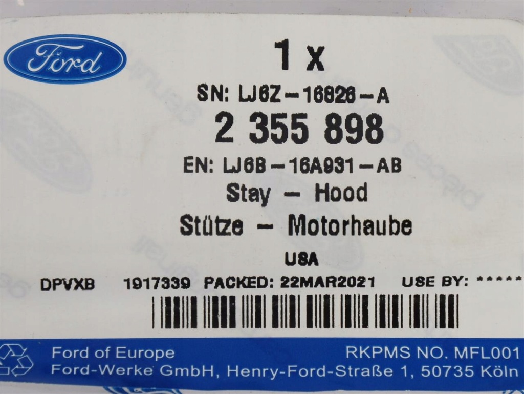 фото №8, Подпорка капот kuga escape usa 20-_ 2355898 _ lj6b-16a931-ab _ lj6z-16826-a