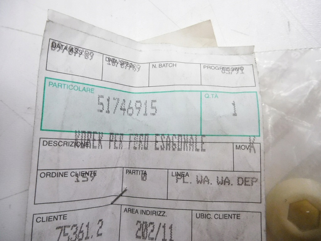 фото №8, Клипса заглушка fiat punto оригинальный номер 51746915