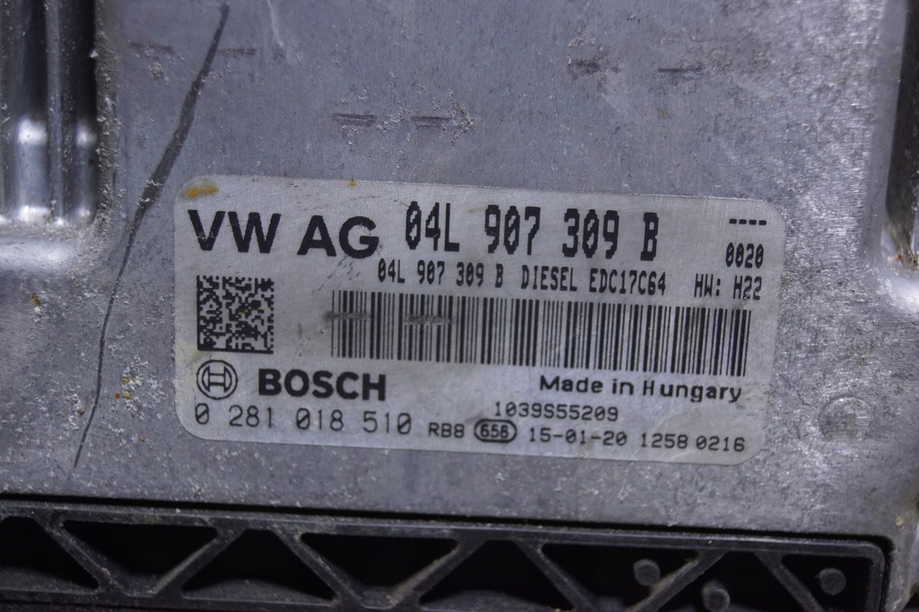фото №8, Блок керування двигуна vw audi skoda seat 1.6 tdi 04l907309b