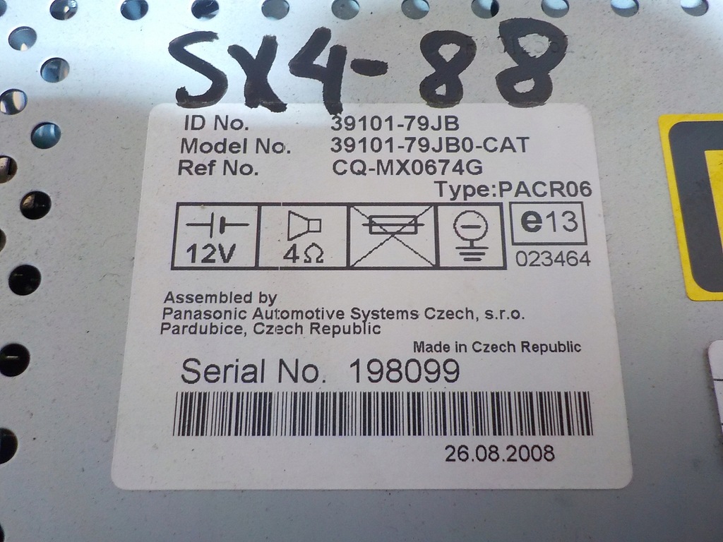 фото №4, Suzuki sx4 радио cd 39101-79jb