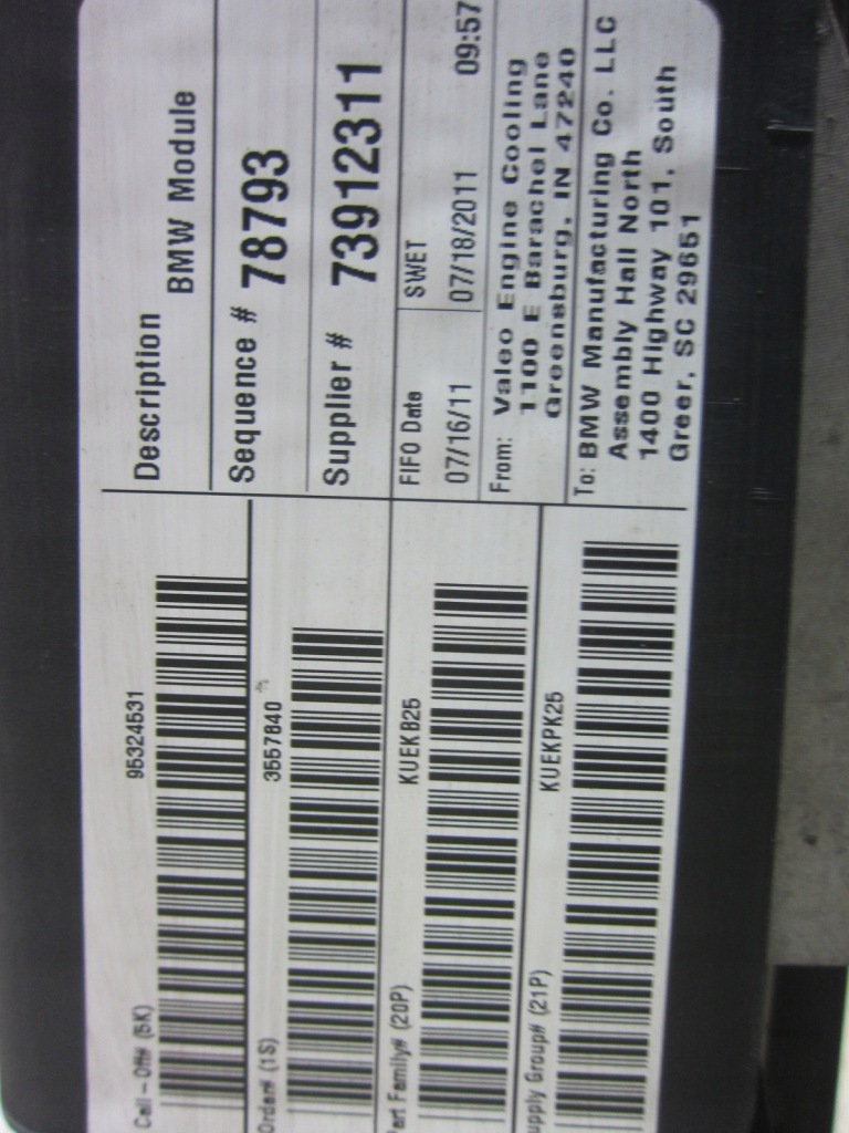 Bmw x3 f25 2.8 n52 n52b30 3.0 вентилятор радіатор води комплект 17427593850 Недорого