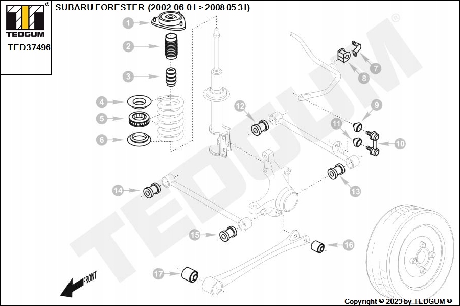фото №1, Втулка задний балка l=p subaru forester
