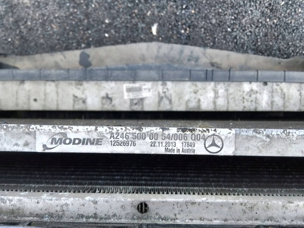 фото №11, Mercedes w176 комплект радиатор a2465000900 a2465000045 a2465001203