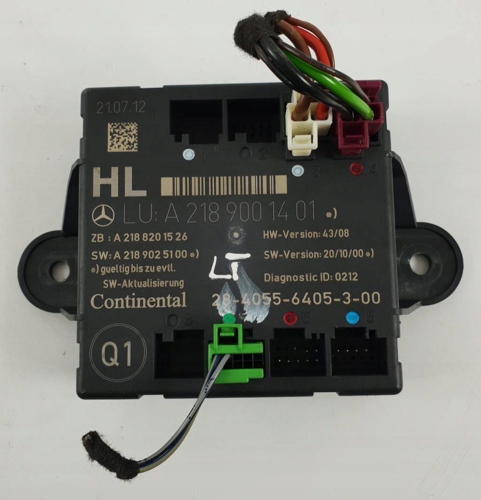 фото №1, Модуль блок управления дверь левый задняя w204 a2189001401