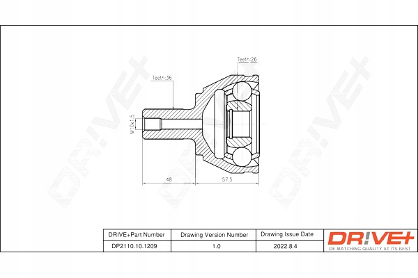 Шрус  піввісь зовнішній ford focus c-m ax 1.6tdci 03- набір drive+ Ціна