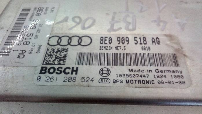 фото №6, Бортовий комп'ютер двигуна audi a4 b7 1,8t 8e0909518aq