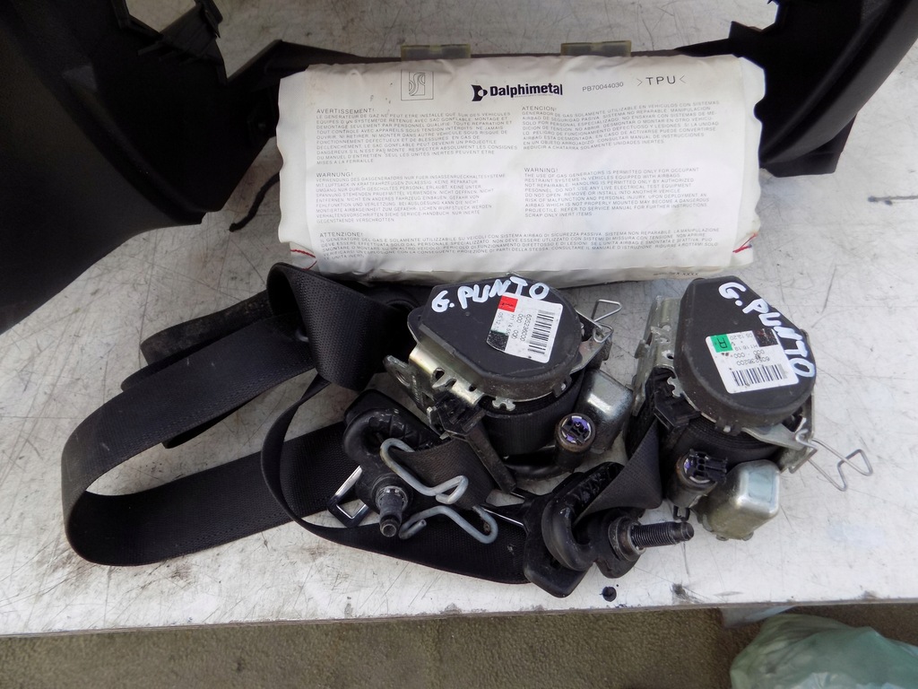 фото №7, Консоль 2x подушка безопасности 2x ремни fiat grande punto