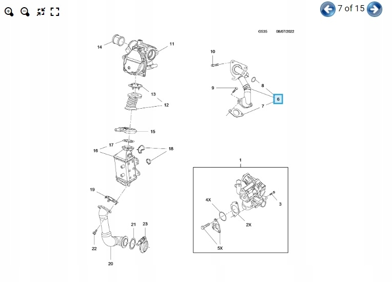 фото №3, Трубка / трубка выхлопных газов egr opel 1,3 cdti 55249457