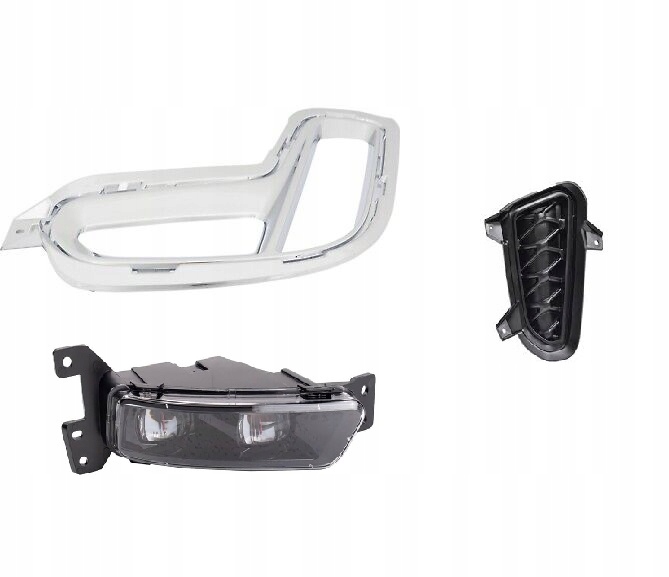 фото №1, Dodge durango 2021- решётка радиатора рамка противотуманной фары хром правая + противотуманная фара + заглушка