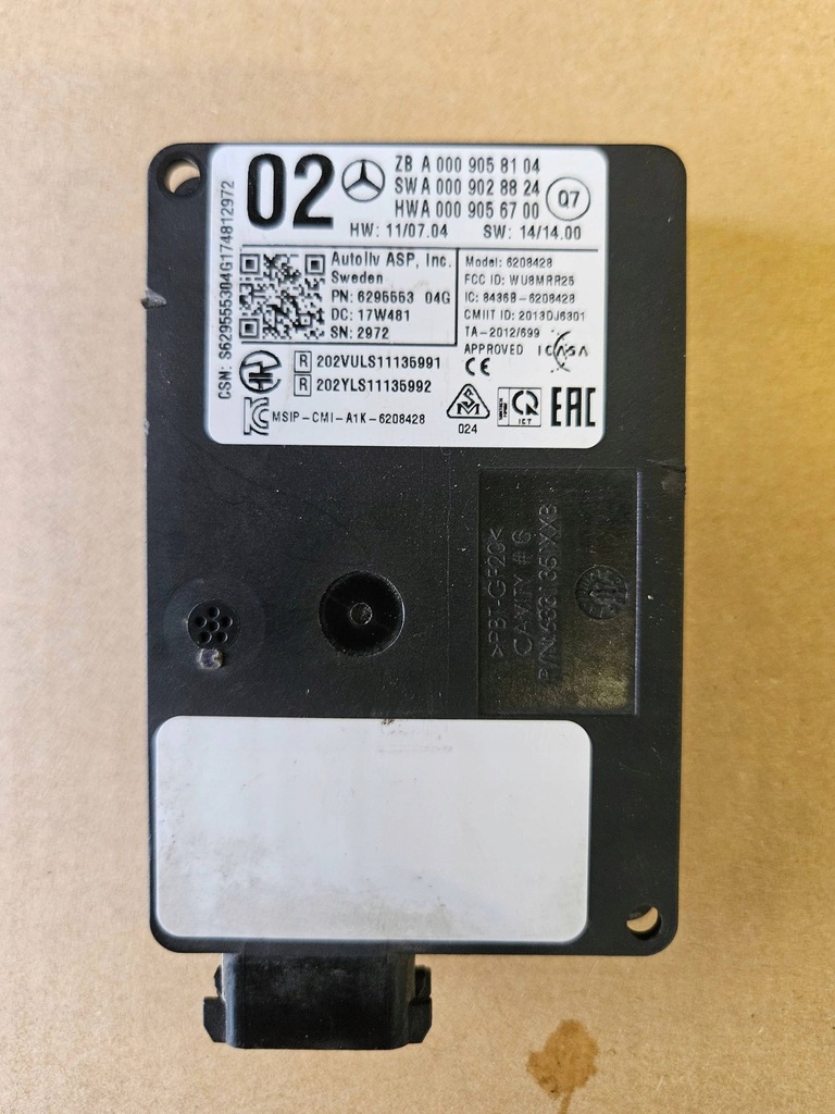 фото №1, Mercedes-benz c w205 2017 радар / датчик distronic