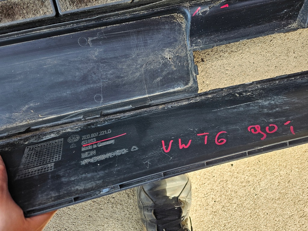 фото №16, Volkswagen transporter t6 бампер передний перед 7e0807221d