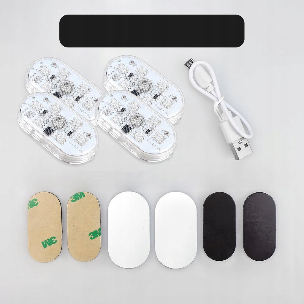 фото №15, 2 usb led освещение внутреннее автомобиля лампа беспроводная цветов