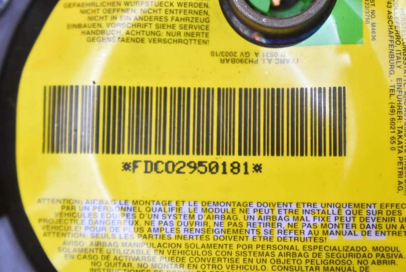 фото №8, Подушка безпеки подушка повітряна водія 13168455 opel astra 3 h 04-07