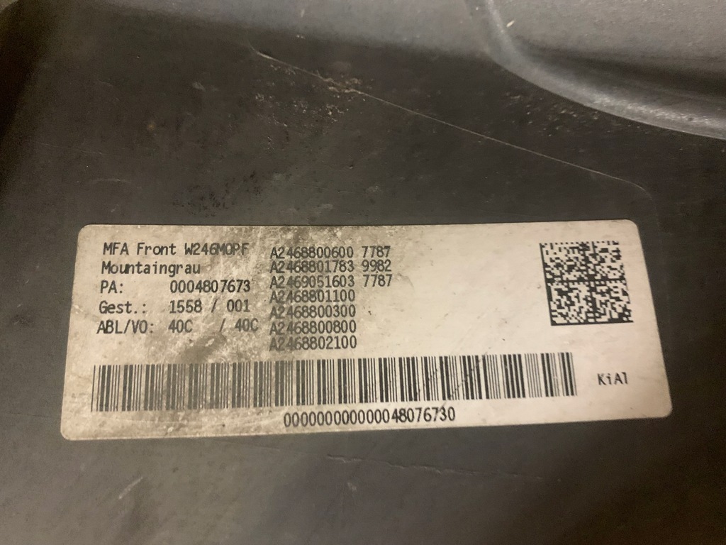 фото №12, Mercedes b klasa w246 amg бампер перед передній