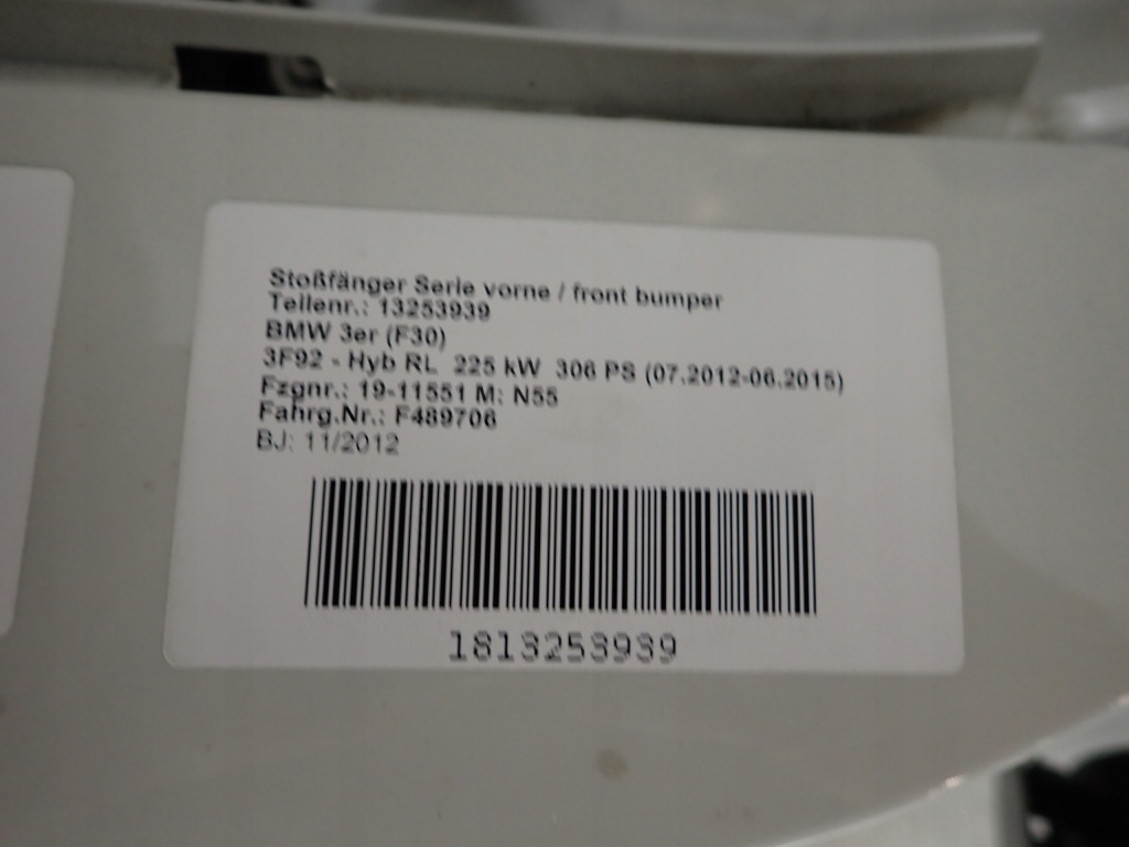 фото №8, Bmw 3 f30 f31 11-15 luxury бампер перед передній