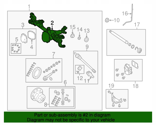 фото №12, Мост передний корпус wrangler jl sport sahara m186