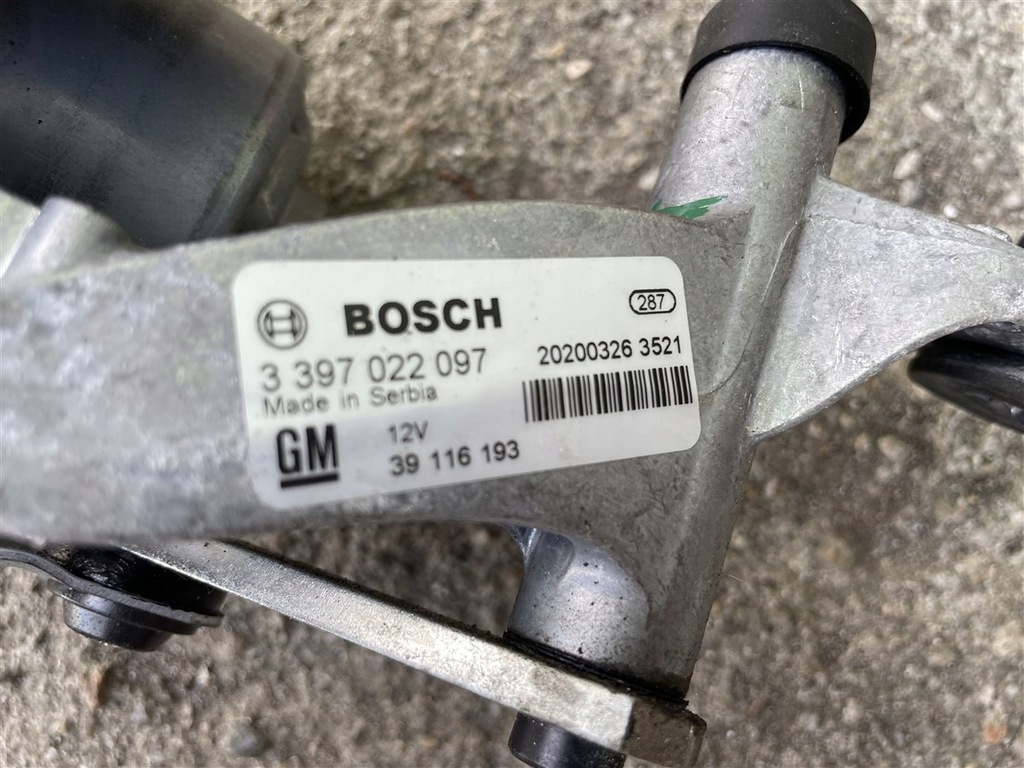 фото №7, Двигатель механизм дворники l перед 39116193 opel astra k v 5 lift 19-22r