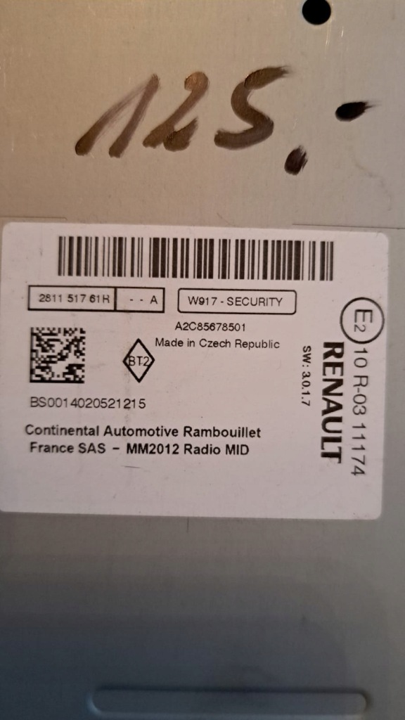 фото №1, Радио renault clio iv captur 281151761r