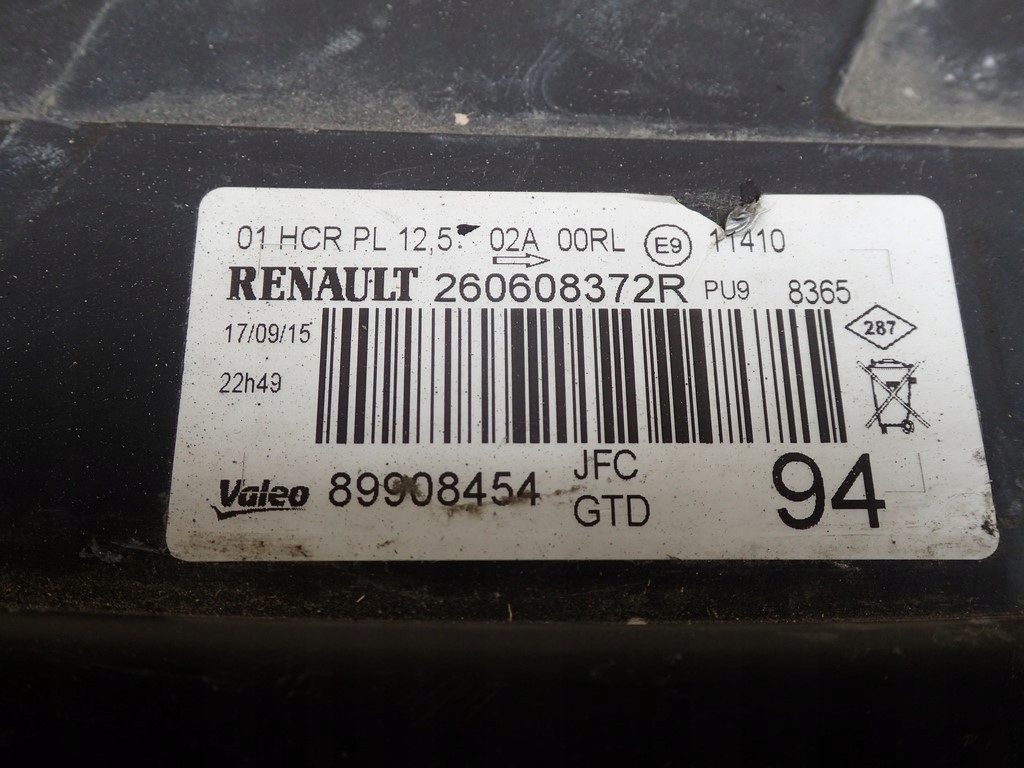 фото №4, Лампа ліва фара full led renault espace 5 v