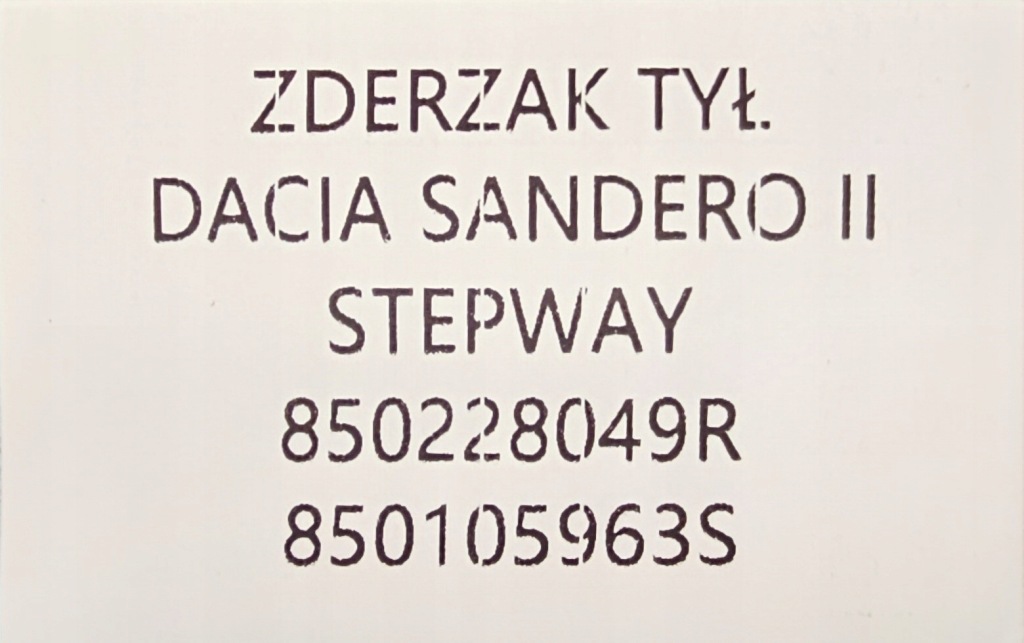 Новый оригинал  бампер задний dacia sandero 2 рестайлинг  stepway 2016-2020 - 850228049r Доставка