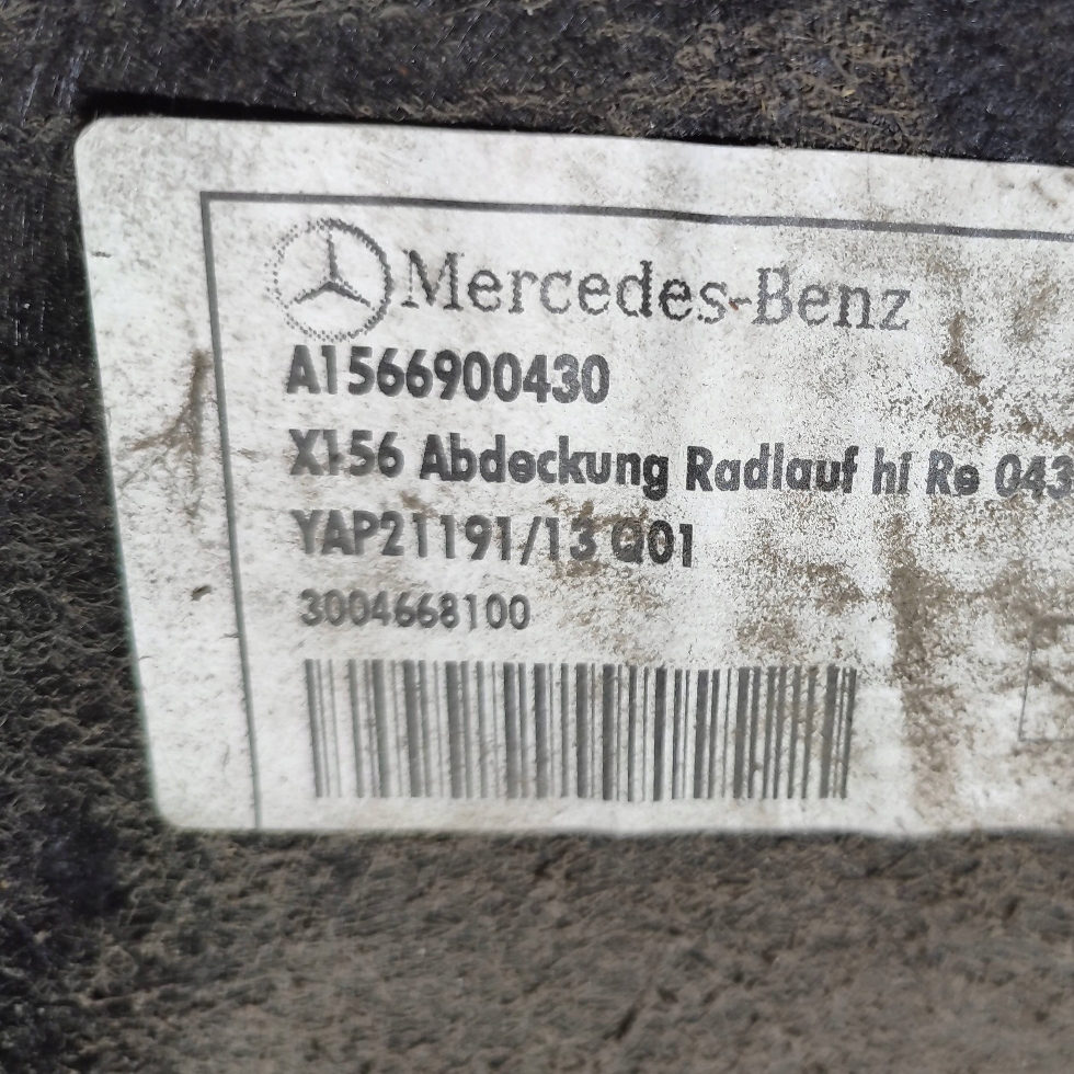 Mercedes-benz gla w156 2015 задній сторона права підкрилок задній Ціна