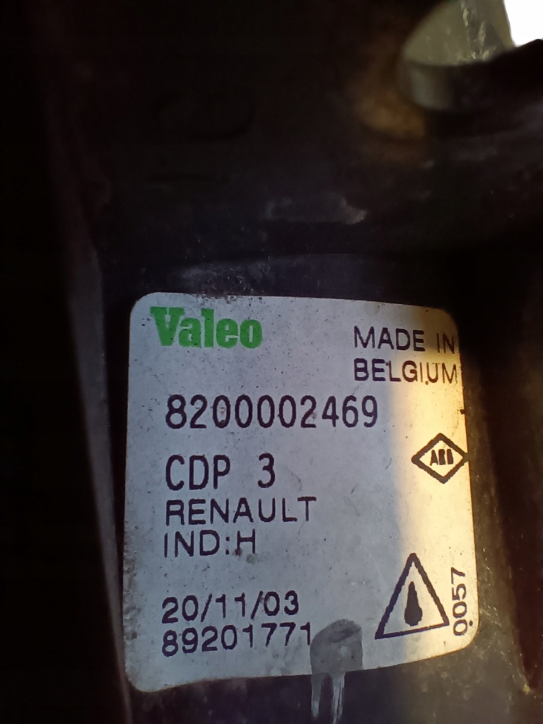 фото №6, Свет противотуманные противотуманная фара левый перед renault espace iv оригинальный номер 8200002469
