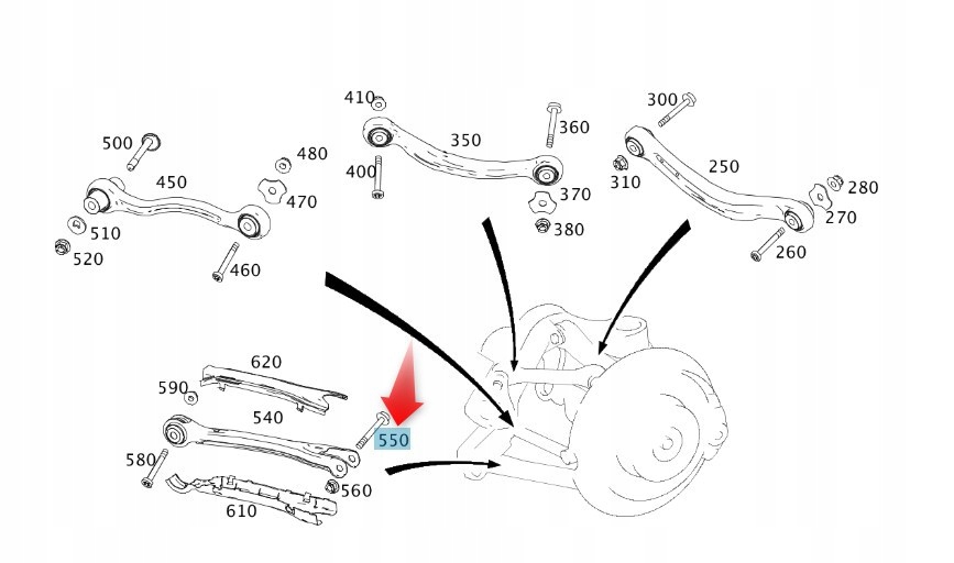 Купить Болт рычага mercedes a0049900003