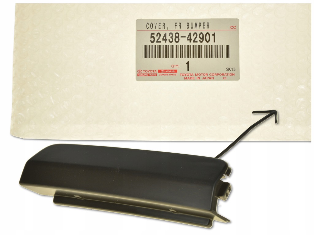 фото №1, Заглушка бампера фаркоп буксирувальний перед ліва 52438-42901 оригінал toyota