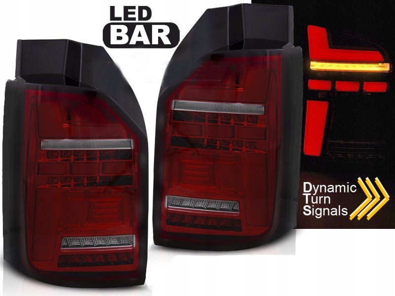фото №1, Лампи задні світлодіодний vw t6 15-21r red-smoke led bar