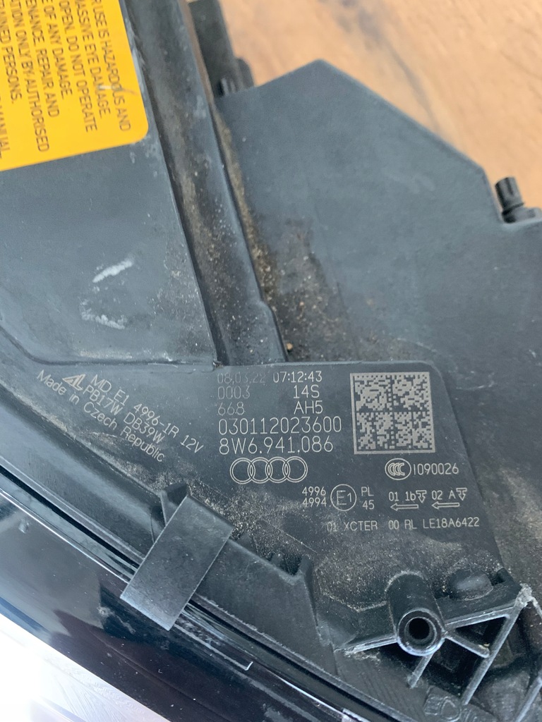 фото №7, Audi a5 s5 rs5 8w6 laser лампа права передня правий перед 8w6941086 europa