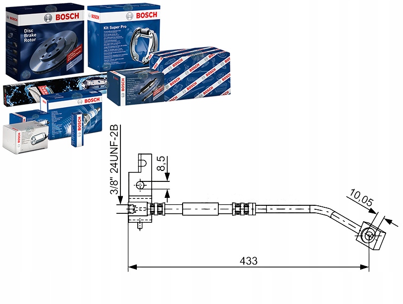 фото №1, Bosch шланг тормозной elast. chrysler pt cruiser
