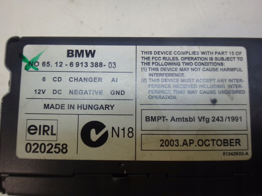 фото №6, Чейнджер cd з magazynkiem bmw e46 e39 x3 e83 x5 e53 z4 e85 mini r50 r53