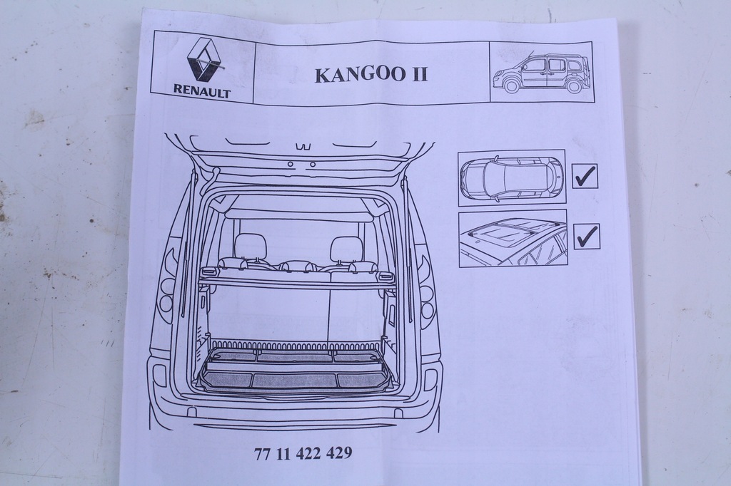 фото №4, Накладки розпірки органайзер багажника kpl. renault kangoo iii