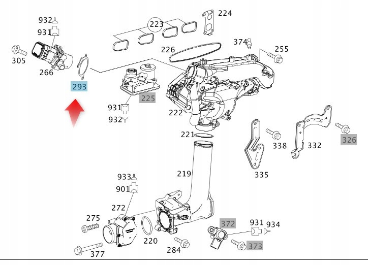 фото №1, Прокладка клапана egr mercedes a6471420080