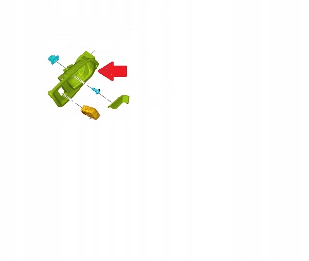 фото №3, Ручка внутренняя дверь ford transit 2014 / custom 2012 lh оригинальный номер 2180865