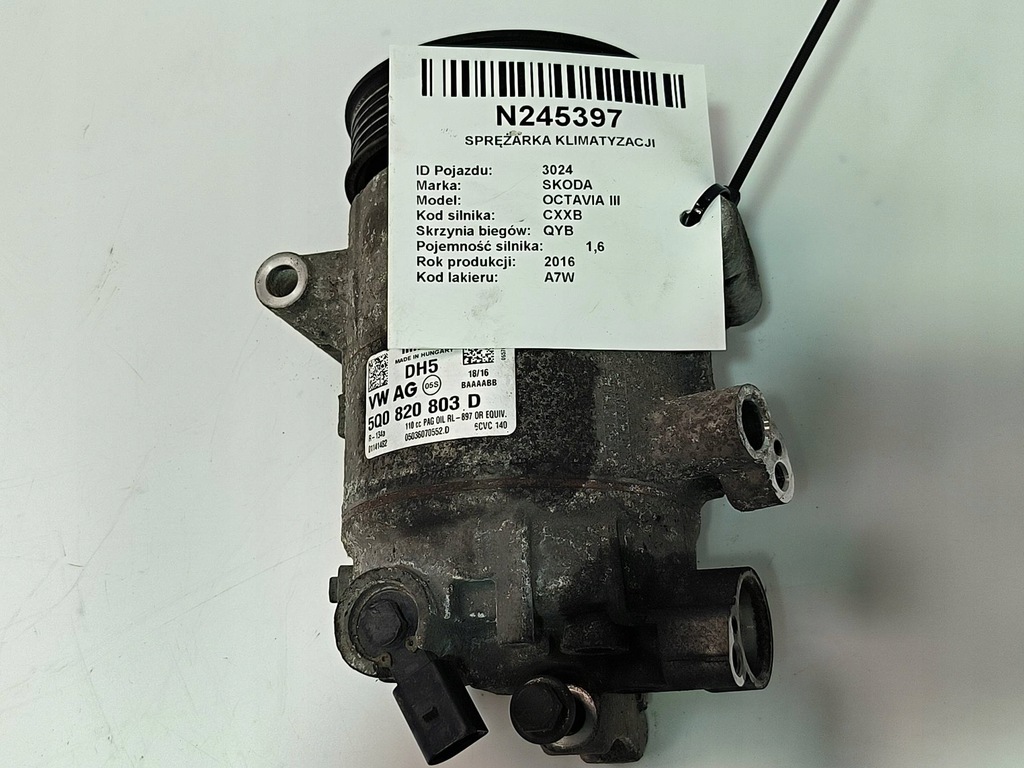 фото №6, Компрессор кондиционера 5q0820803d skoda octavia iii