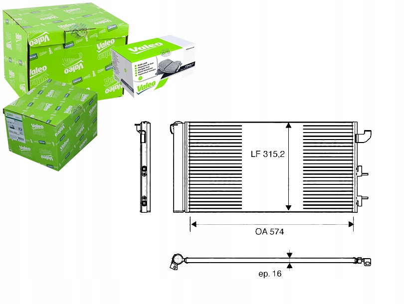 фото №1, Конденсатор кондиционера fiat panda 06- valeo