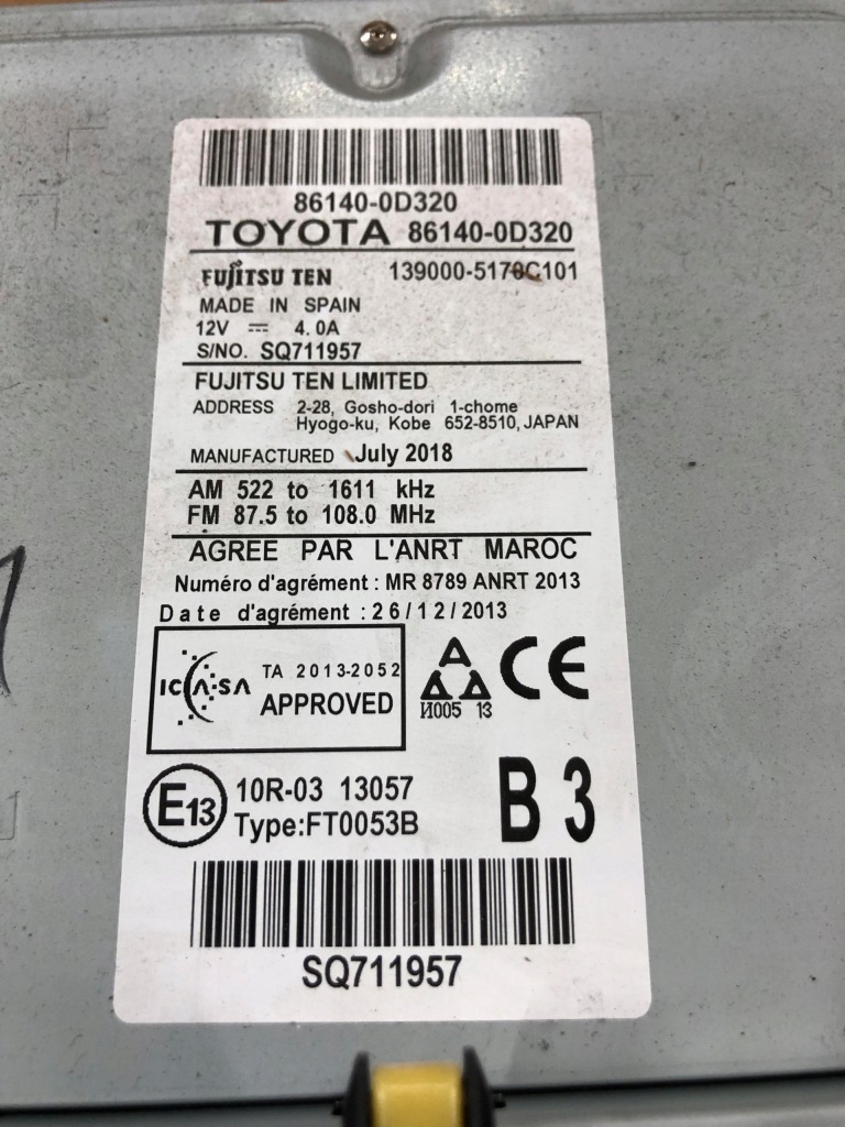 фото №3, Toyota yaris iii lift 18-21 радио навигация 86140-0d320