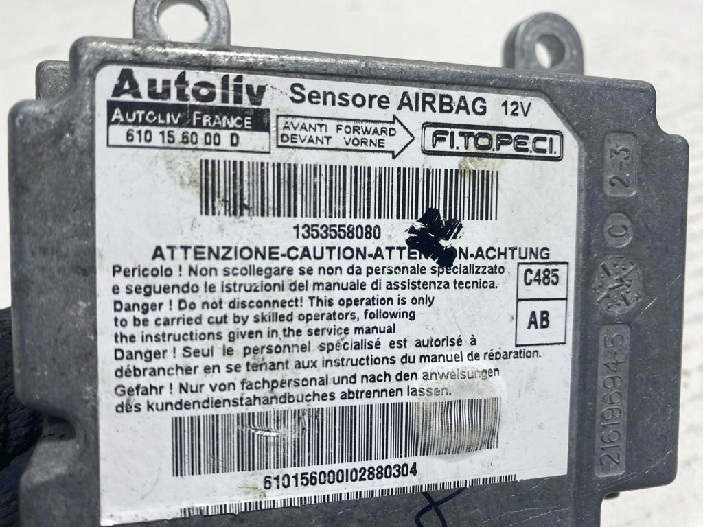 фото №6, Датчик подушка безпеки модуль fiat fiorino iii 1353558080