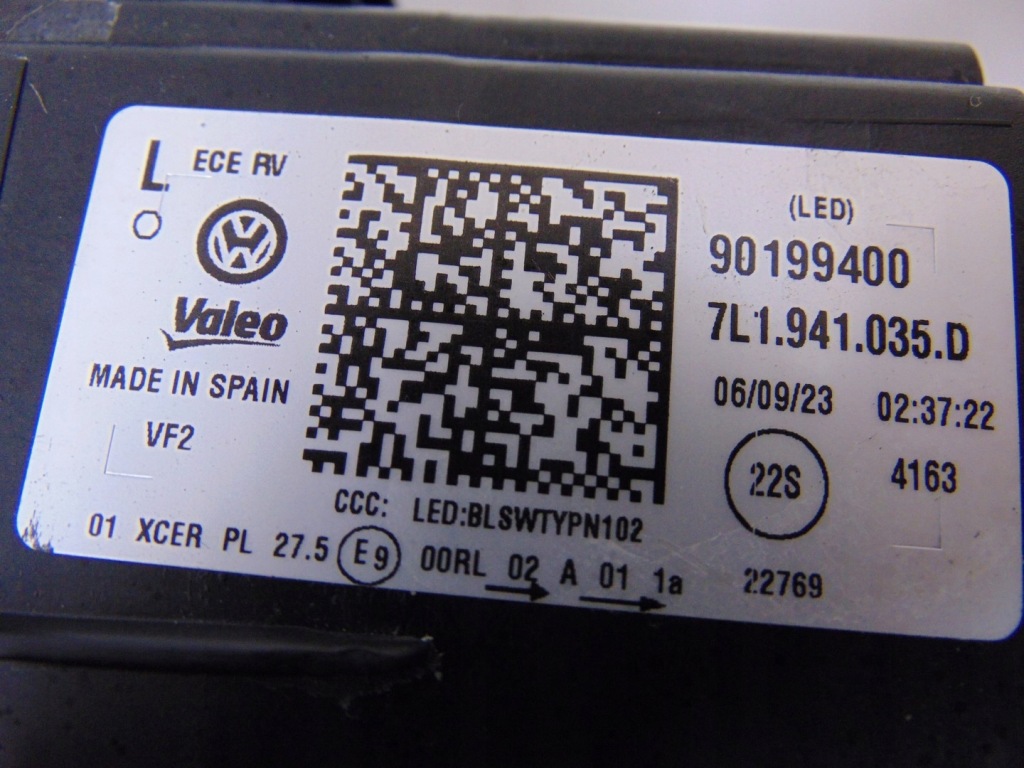 фото №16, Лампа левая перед vw transporter t6 lift europa 7l1941035d