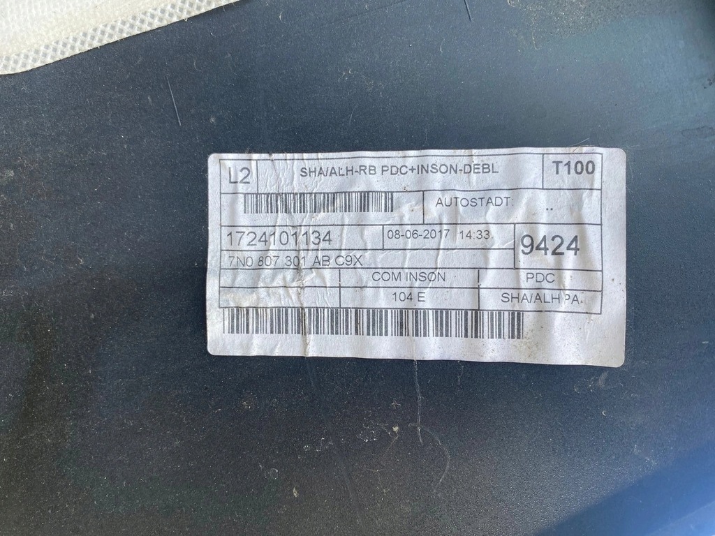 фото №9, Бампер задняя задний vw sharan 7n seat alhambra 10- 7n0807421b na pdc