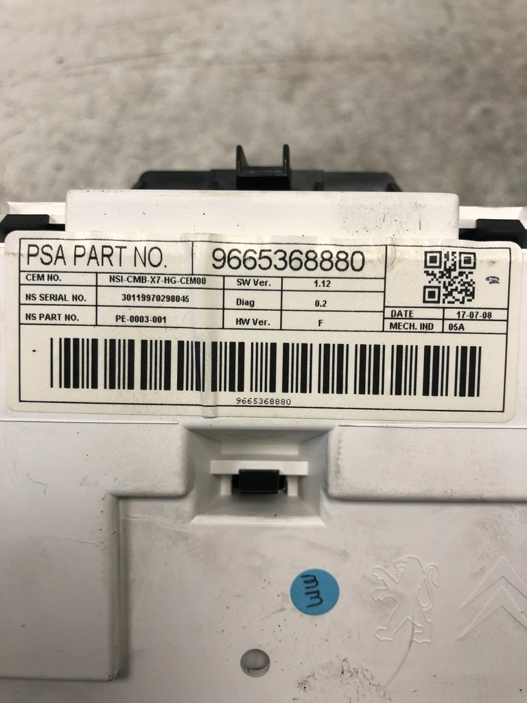 фото №7, Лічильник прилади захист citroen c5 iii 9665368880