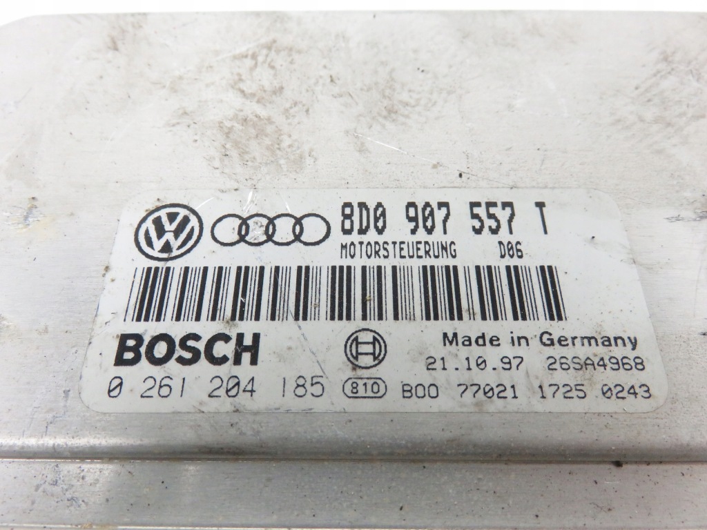 Замок зажигания блок управления audi a4 b5 1.8 t 8d0907557t 0261204185 4b0905851 с Разборки