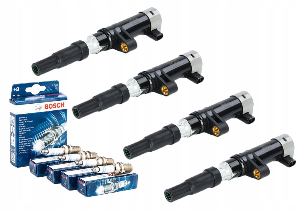 фото №1, Котушки запалювання+ свічки запалювання запалювання 4x laguna megane